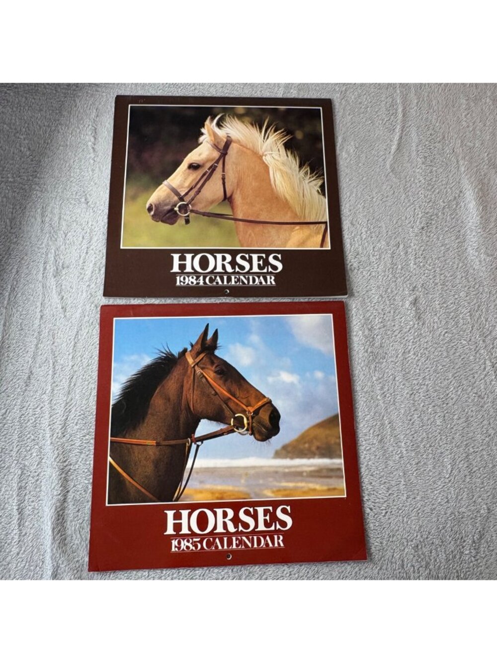 Vintage Horses Calendar 1984 1985 Equestrian Crown Publishing